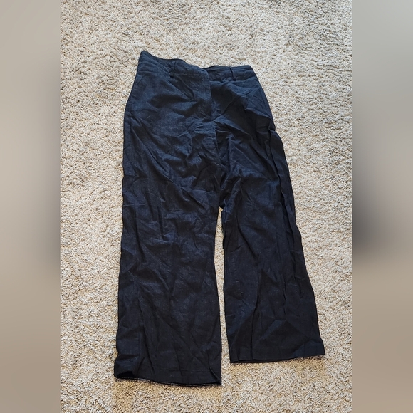 Black Wide-Leg Pants M&S Collection Size 14 - Picture 1 of 4